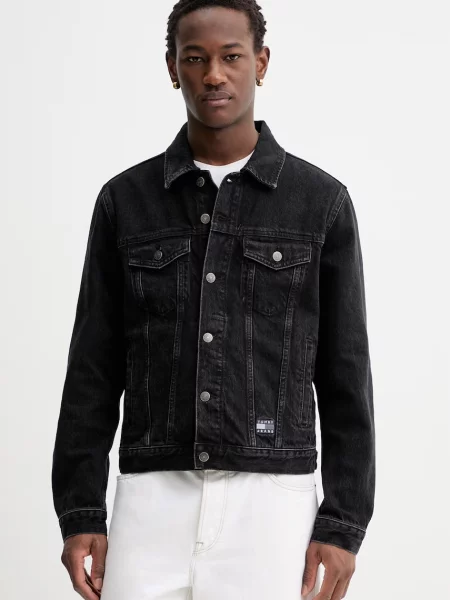 Tommy Jeans kurtka jeansowa czarna
