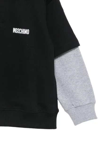 Dětska mikina s kapucí Moschino černá