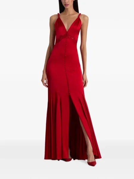 Rochie maxi Alice + Olivia din dantelă roșu
