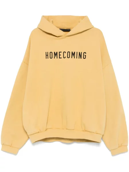 Hanorac cu glugă Fear Of God Essentials cu imagine galben