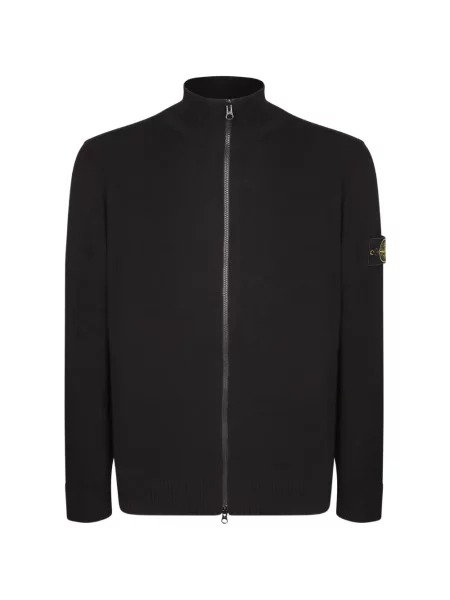 Pulover Stone Island de lână cu strasuri negru