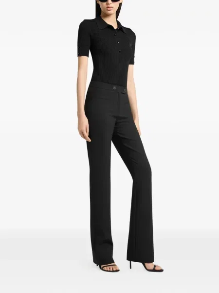 Pantaloni Courreges evazate negru