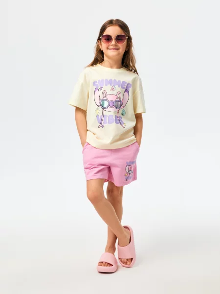 Sinsay Dámské šortky 2 pack Stitch and Daisy vícebarevná