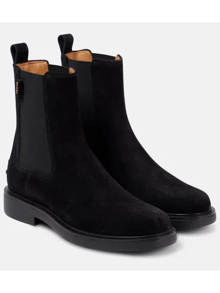 Botine chelsea Tod's din piele de căprioară negru