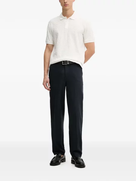 Tricou polo Armani Exchange cu autograf alb