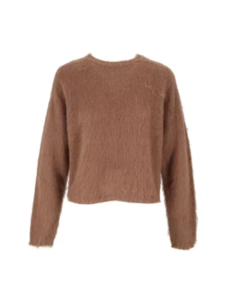 Sweter Max Mara Studio wełniany brązowy