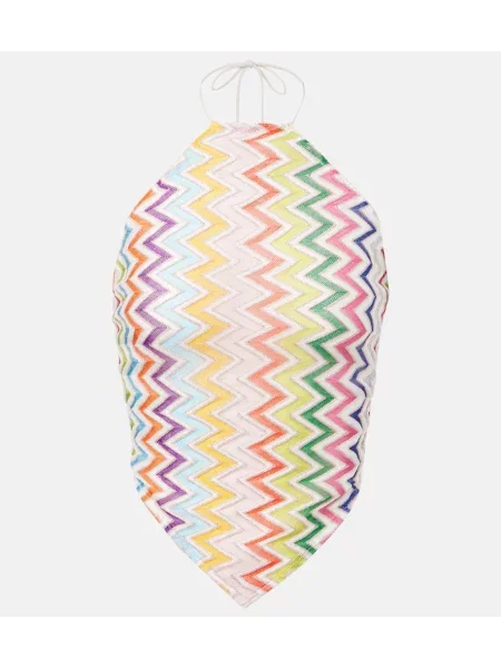 Top Missoni tricotate cu gât halter