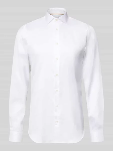 Koszula o kroju slim fit z bardzo długim rękawem Jake*s biała