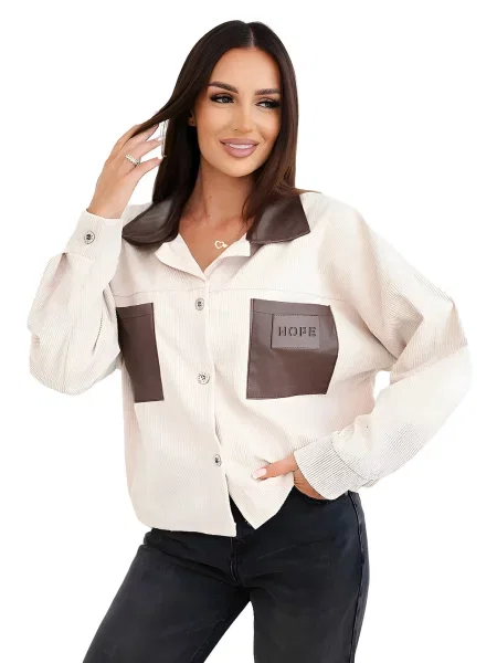 Lumera Prechodná bunda Seersucker' béžová