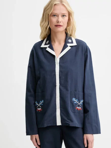 The Sleeper cămașă bleumarin cu guler clasic regular