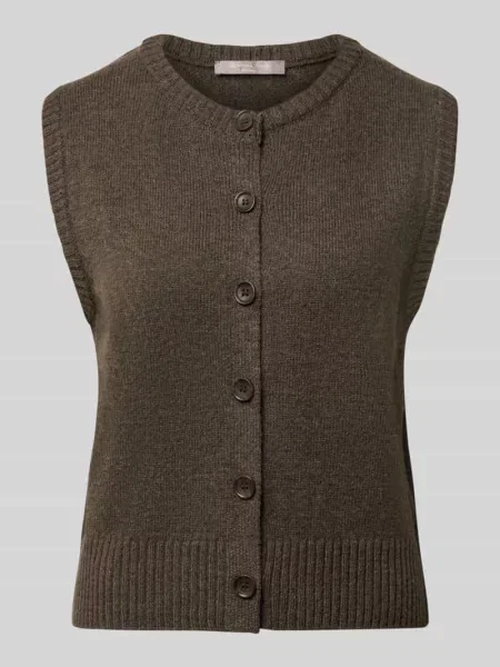 Kamizelka dzianinowa krój regular fit z mieszanka wełny Christian Berg Woman Selection