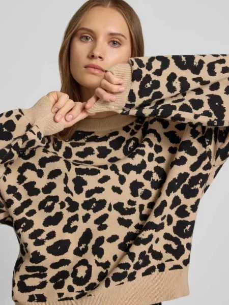 Noisy May Sweter NMCharlott Kobiety M beżowy