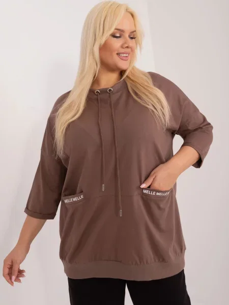 Bluză Fashionhunters maro