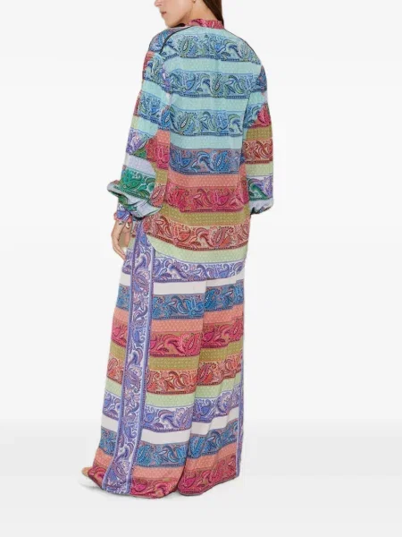 Cămașă Boteh cu imagine cu model paisley albastru