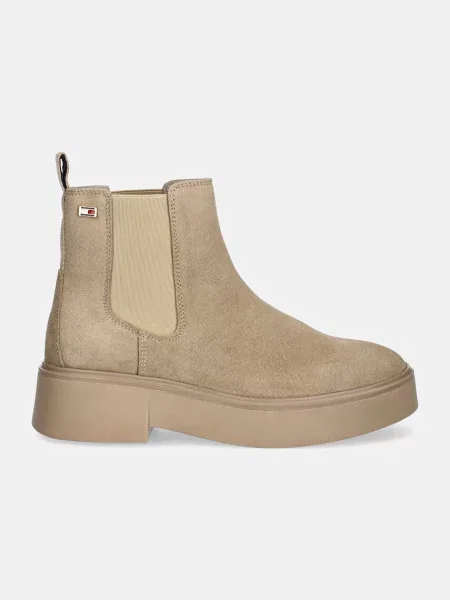 Semišové tenisky Tommy Hilfiger béžová