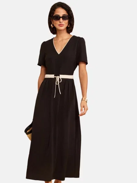 Love & roses Rochie crem negru
