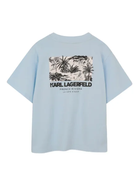 Тениска Karl Lagerfeld синьо