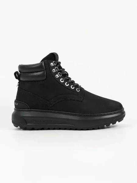 Botine Karl Lagerfeld din nubuc negru