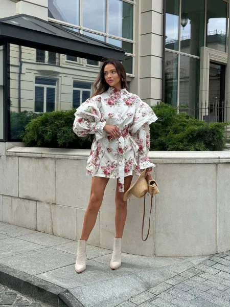 Платье мини Milirud софтшелл белое