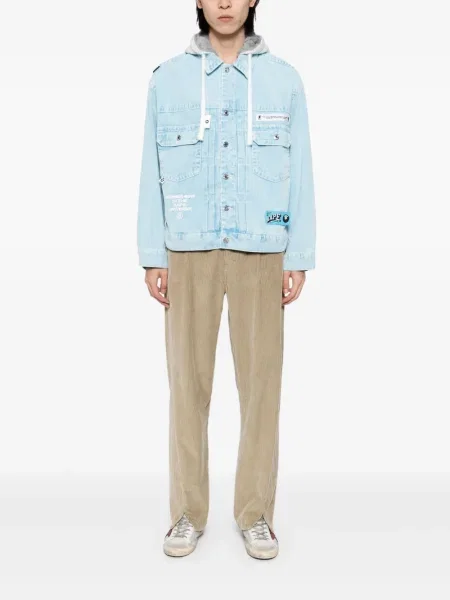 Geacă Aape By A Bathing Ape cu glugă albastru