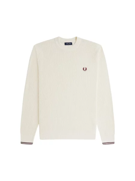 Sweter Fred Perry z nadrukiem beżowy