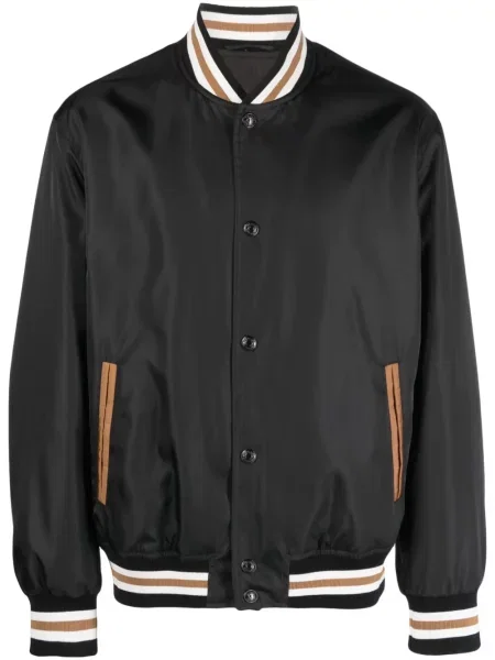 Ριγέ μπουφάν bomber Versace μαύρο