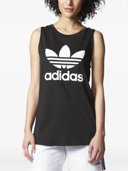 Legginsy Adidas do biegania z nadrukiem z dekoltem w serek czerwone