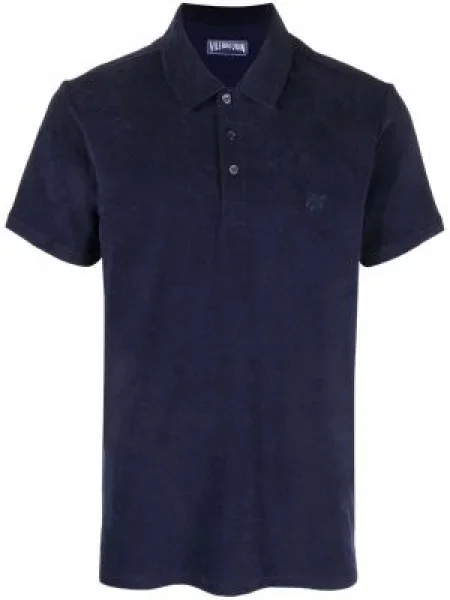Polo Vilebrequin din material terry albastru