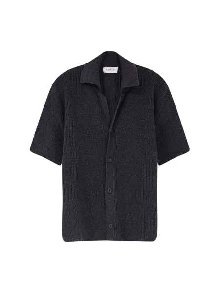 Kardigan Laneus z krótkim rękawem czarny