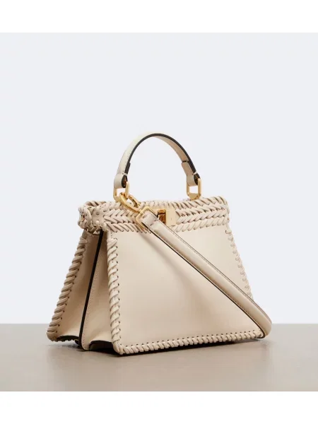 Top Fendi din piele bej