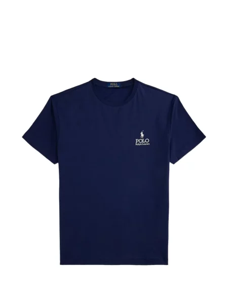 Tricou polo Polo Ralph Lauren cu autograf albastru