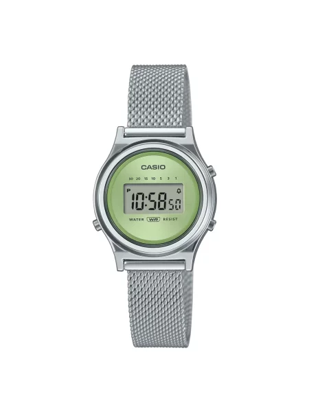 Lniany zegarek Casio szary