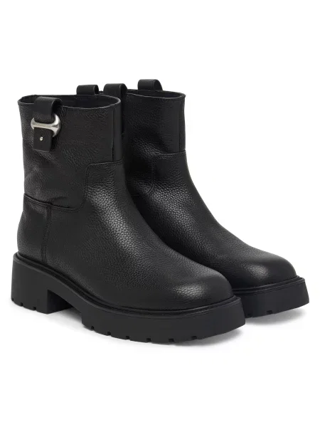 Členková obuv Calvin Klein Chunky Ankle Boot Lth Hdw čierna