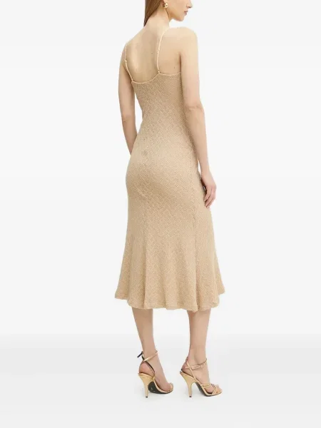 Rochie midi Bardot până la genunchi de costum