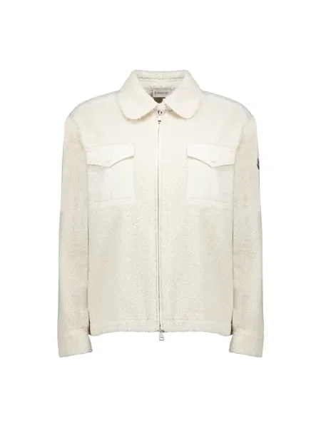 Kurtka Moncler typu teddy biała