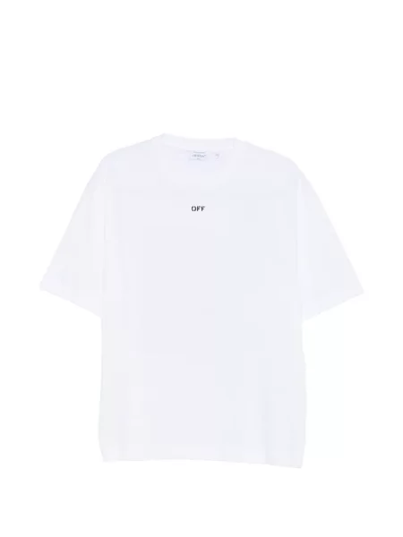 Tricou Off-white cu autograf alb