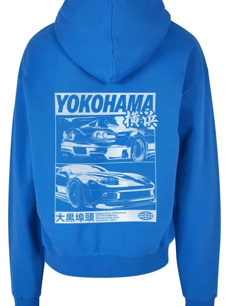 Mister Tee Pulover Yokohama Race modra bela