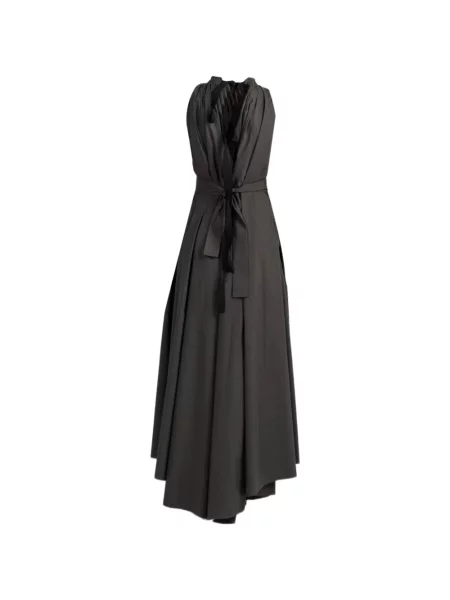 Rochie maxi Sa Su Phi fără mâneci gri