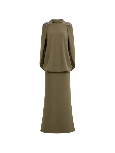 Rochie Gemy Maalouf cu mărgele verde
