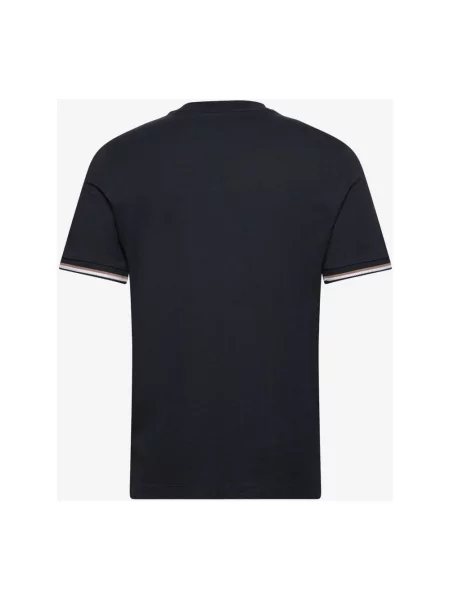 BOSS t-shirt granatowy gładki niebieska