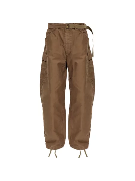 Cu centură pantaloni Sacai maro