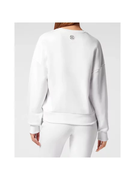 Bluza sportowa Plein Sport w tygrysie prążki biała