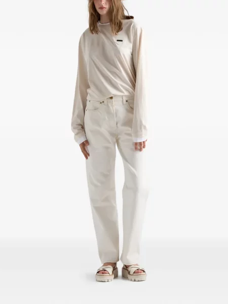 Blugi Prada cu 5 buzunare alb
