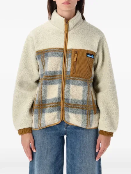 Geacă Kavu din fleece în carouri