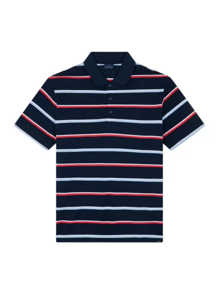 Koszulka polo Paul & Shark w paski z dżerseju z paskiem