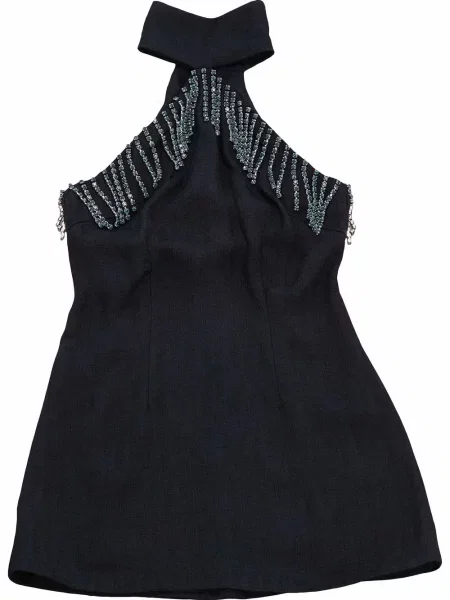 Šaty Christopher Kane s výstřihem halter modré