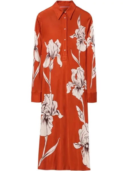 Sukienka midi La Doublej w miejskim stylu do kolan pomarańczowa