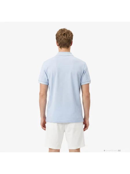 Поло Lacoste голубое