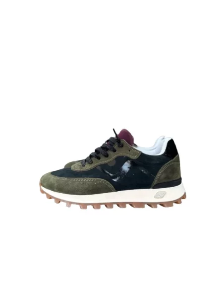 Sneakersy No Map Society zamszowe zielone