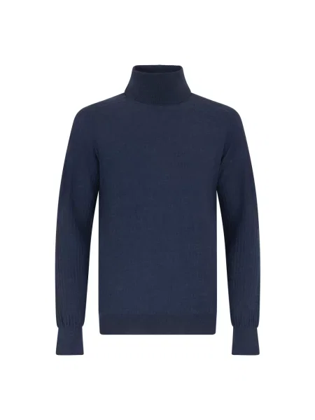 Sweter Roberto Collina niebieski